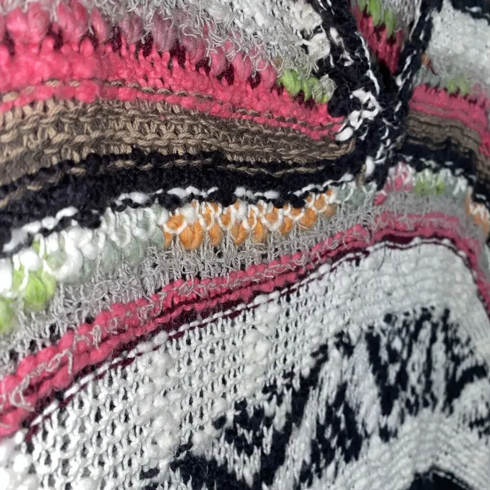 Free People Hippie Boho Festival Bubble Tea Hooded Poncho M/L - Picture 6 of 10